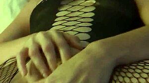 Cody Roy Licking Danielle Roy in Fishnet Lingerie