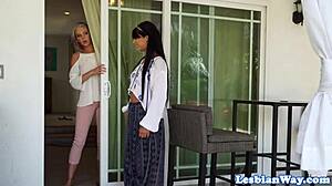 Adorable Glamorous Lesbian Babe Gets Her Big Tits Fingered