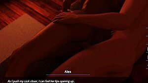 aby gives blowjob to alex in theater