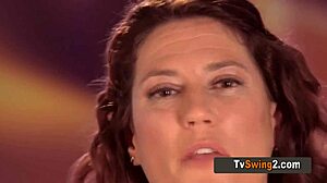 Naughty Blonde Loves to Please All the Swingers from the Swing Mansion