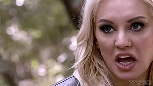 i watched captain marvel lick big tits in interracial lesbian parody, making her squirt hard