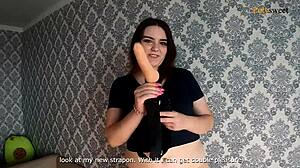 Mistress fucks guy with double strapon for her pleasure?