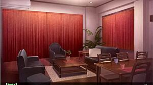 Asian housewife in japanese anime story