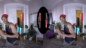 Realitylovers - black on blonde vr in intimate spooning