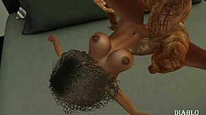 ole black majic with big ass and tits in 3d anime