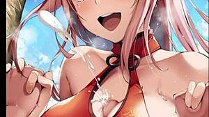 hentai compilation of paizuri cumshots