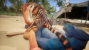 Tiger Makes Lizard Cum Multiple Times In Wildlife?