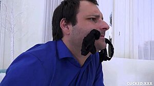 Brunette Jennifer White Riding Hard