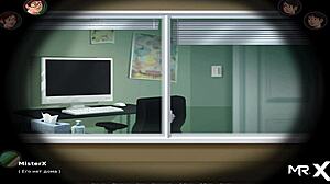 summertime saga features mature woman in yoga pose.