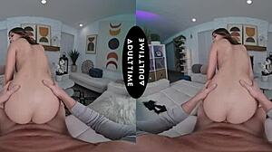 i grab scarlett alexis's big tits before she rides my thick cock in vr