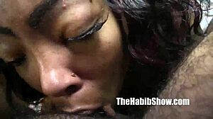 pussy pierced tattooed black stripper from st louis gets fucked