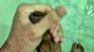 twink jerks off in shower while neighbors watch