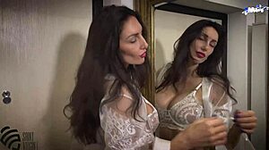 the caring stepmother tenderly gives a blowjob to her stepson at home