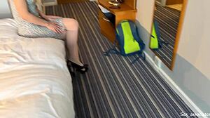 man, caught spying on my hot milf stepmom in hotel shower!