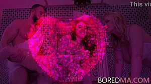 Beautiful European MILF enjoys free love with two men