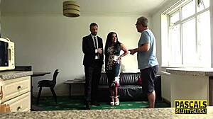 Feeling the intense spanking on my submissive milf ass