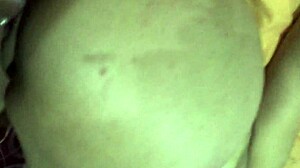 Colombian Andrea's tongue massages balls, leading to mouth cum