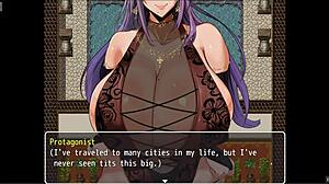 gigantic witch gives bath titjob in mirena's manor hentai game ep 1