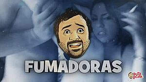 Silvana enjoys fucking while smoking a cigarette