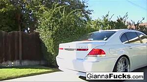 gianna and pinky team up to tease and please the cock