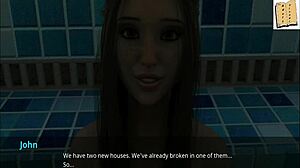 Hot brunette with big tits deepthroats in this 3d game.