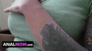 The milf gets caught using a dildo