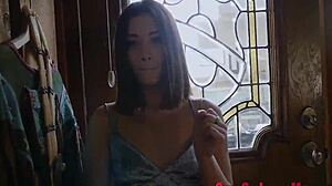 Fingered teen stepsis in pov rides and sucks with cum in mouth