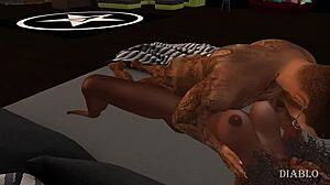 ole black majic with big ass and tits in 3d anime