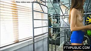 Slim Latina Teen 18+ Masturbates Publicly At Gym