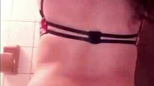 latina slut shakes her big ass hard. she performs in this homemade scene.