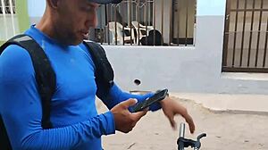 Can the delivery guy resist fucking that juicy fat ass?