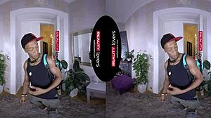 Realitylovers - black on blonde vr in intimate spooning