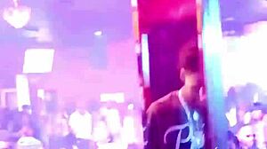 Ebony stripper dancing naked at club onyx for cash.