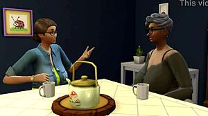 sims 4 takes a wild turn with ugly interracial group banging in 3d cartoon