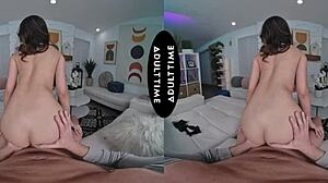 i grab scarlett alexis's big tits before she rides my thick cock in vr