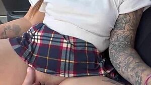 Hey, taxi driver fucks that cute latina with braces in doggystyle