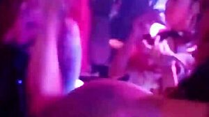 Ebony stripper dancing naked at club onyx for cash.