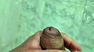 twink jerks off in shower while neighbors watch