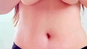 Want to lick these big cowboy boobs in black bikini during outdoor massage?