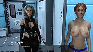 stranded in space 7 - red haired step sister in the shower