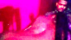 Ebony stripper dancing naked at club onyx for cash.