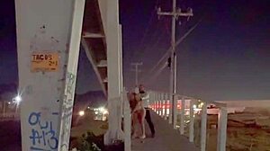 Couple has quickie sex on the bridge