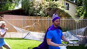 Slutty Super Heroes Bang Hard in Foursome Cosplay Fuck