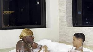 black and latino gays fuck bent over in sauna