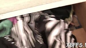 Friends enjoy a group activity with big cock.