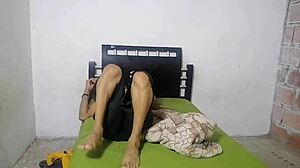 Sharing a bed with my horny stepmom turns into wild fucking.