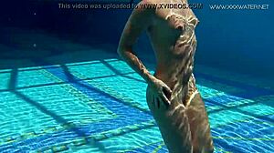 Jessica Lincoln, Small Tatted Russian Teen 18+, Swims Naked In Pool