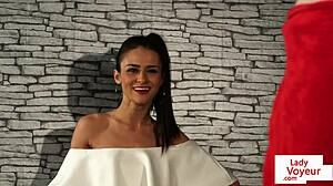 Cfnm Femdom Instructs Jerkoff at the Bar