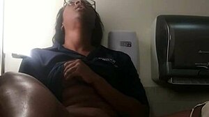 Ebony Babe Fingers Her Pussy to Intense Orgasm on Bathroom Counter!