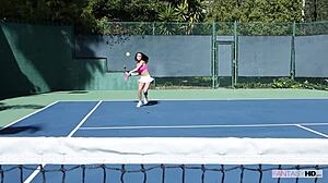 my tennis coach was shocked when i revealed my smooth pussy